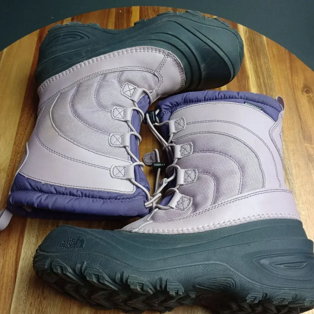 North‎ Face Youth Boots Kids 5 Alpenglow IV Insulated Waterproof Lavender Purple